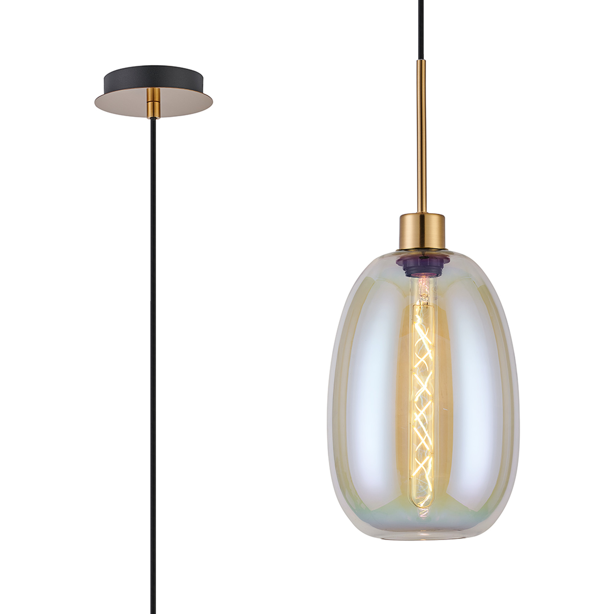 Lori Antique Gold Ceiling Lights Deco Single Pendant